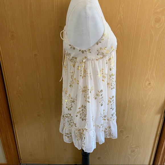 Lucy In The Sky • Rosa Chiffon Day Dress in Ivory and Gold Detailing - Picture 13 of 14